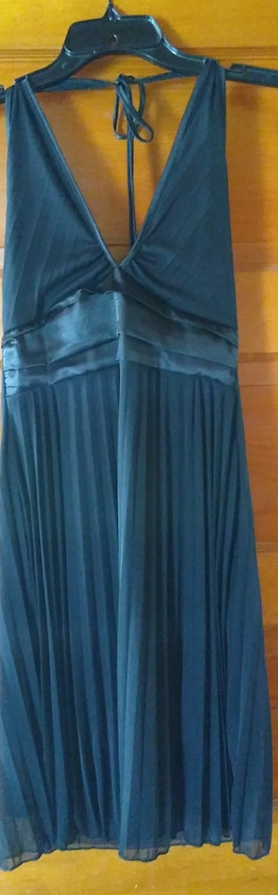 Black Halter Tie Back Dress